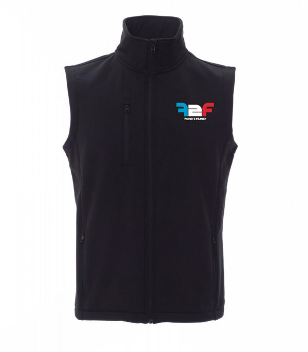 Veste Softshell sans manche noire F2F